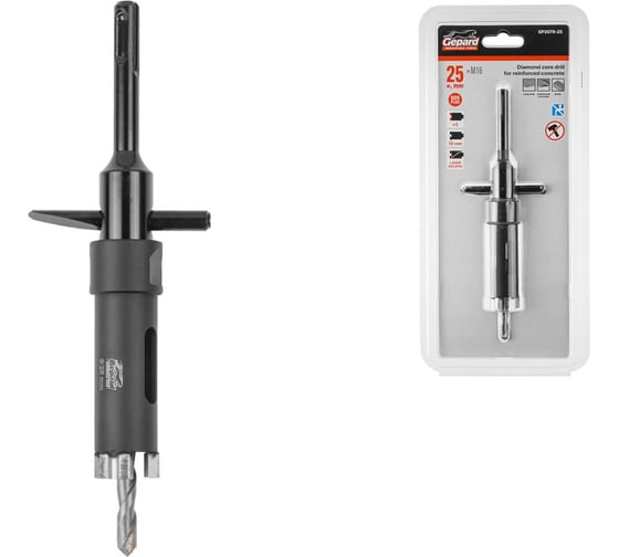 Коронка алмазная GEPARD 25мм железобетон (GP2079-25) ЦЗ-0151907359