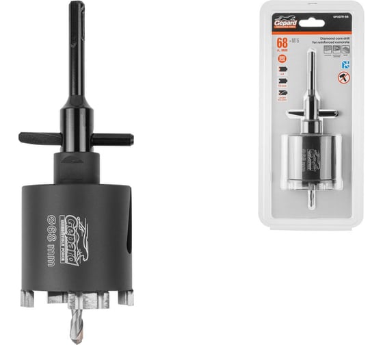 Коронка алмазная GEPARD 68мм железобетон (GP2079-68) ЦЗ-0472622400