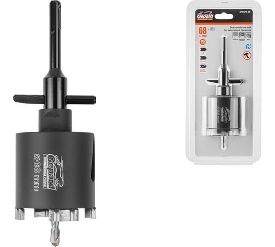Коронка алмазная GEPARD 68мм железобетон (GP2079-68) ЦЗ-0472622400