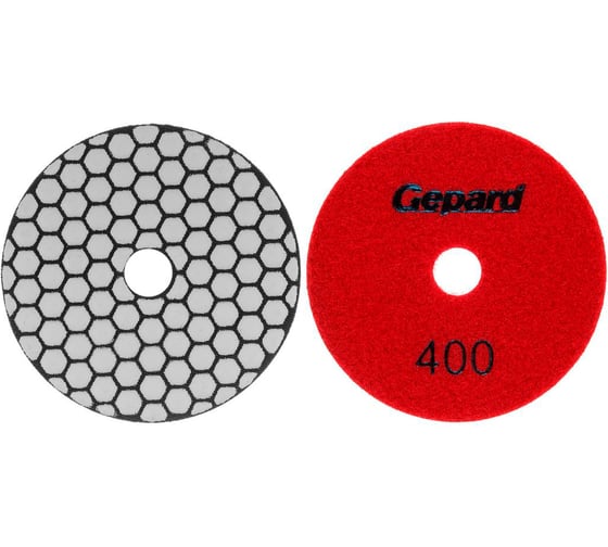Шлифкруг алмазный гибкий GEPARD 100мм P400 сухой (GP5023-400) ЦЗ-0048349770 1
