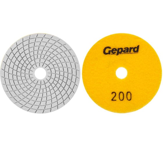 Шлифкруг алмазный гибкий GEPARD 100мм P200 мокрый (GP5022-200) ЦЗ-1622622560 1