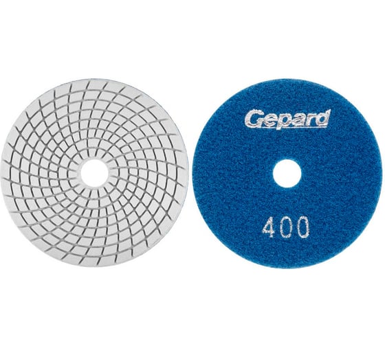 Шлифкруг алмазный гибкий GEPARD 100мм P400 мокрый (GP5022-400) ЦЗ-0185713920 1