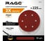 Круги шлифовальные RAGE 225 мм Р240 6 отв на липучке 10 шт 558135 2