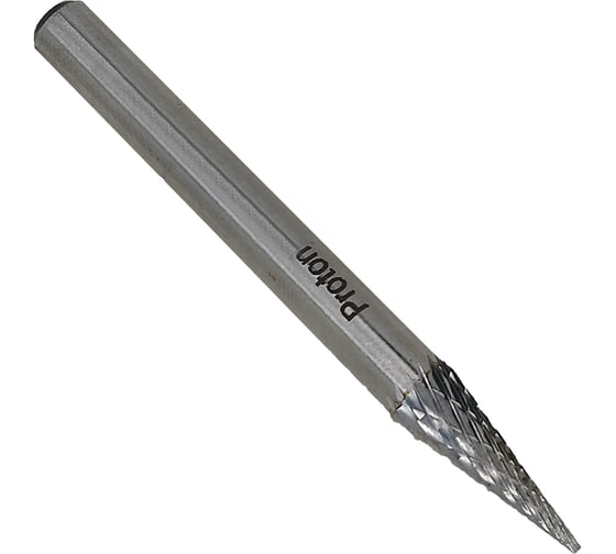 Бор-фреза твердосплавная коническая PROTON 30° 06x6x20x45R, тип M, (D6 хв.6) УТ-00002434