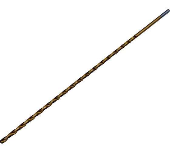 Сверло TORNERI ц/х ф 5.0х300 мм сверхдлинное Р6М5 с покрытием TiN Т027290