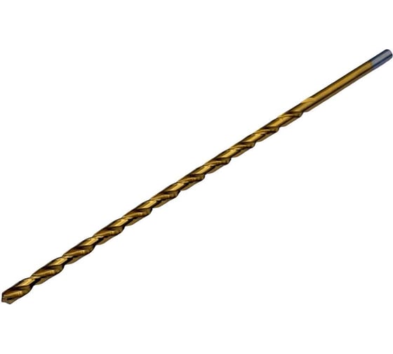 Сверло TORNERI ц/х ф 8.0х300 мм сверхдлинное Р6М5 с покрытием TiN Т027293