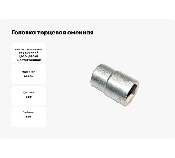 Головка торцевая сменная (21 мм; 12.5 мм-1/2"; сталь 45) CNIC 35439