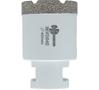Коронка алмазная по керамограниту TRIO-DIAMOND 40 мм, М14, Vacuum Brazed, VB040