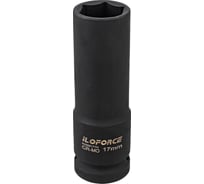 Головка ударная глубокая тонкостенная ILOforce 17мм, 1/2 (6гр.) IF-4458517TH(63334)