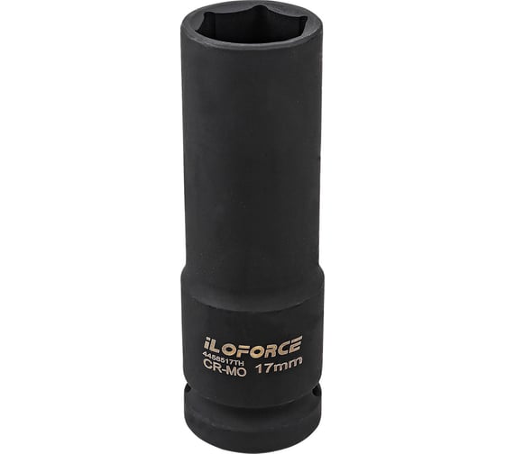 Головка ударная глубокая тонкостенная ILOforce 17мм, 1/2 (6гр.) IF-4458517TH(63334)