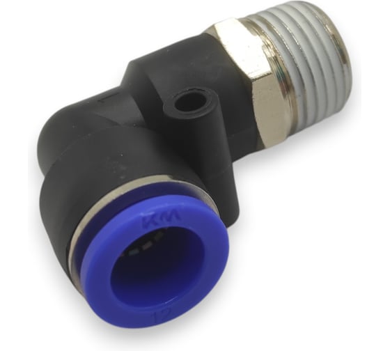 Фитинг цанговый угловой Контактная Механика 1/2, трубка 12мм KZPL12-04P