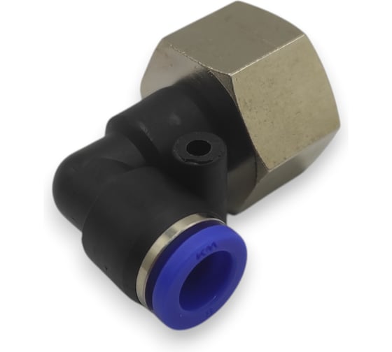 Фитинг цанговый угловой Контактная Механика G1/2, трубка 8мм KZPLF08-04G