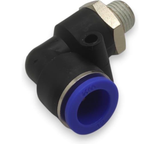 Фитинг цанговый угловой Контактная Механика 1/4, трубка 12мм KZPL12-02P