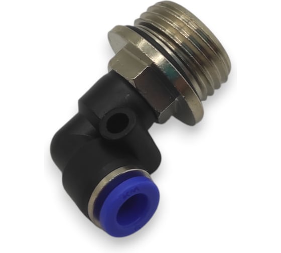 Фитинг цанговый угловой Контактная Механика G1/2, трубка 6мм KZPL06-04G