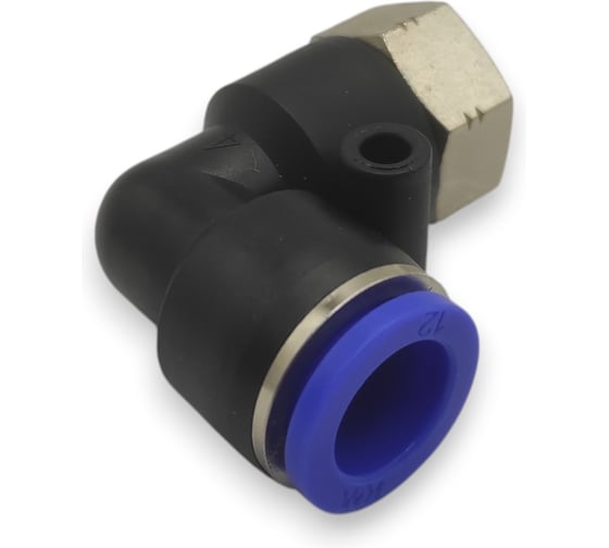 Фитинг цанговый угловой Контактная Механика 1/8, трубка 12мм KZPLF12-01P