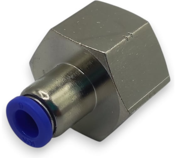 Фитинг цанговый прямой Контактная Механика 1/2, трубка 6мм KZPCF06-04P