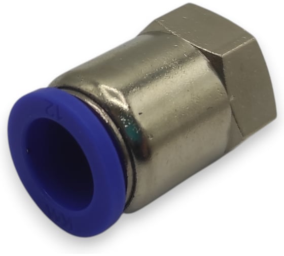 Фитинг цанговый прямой Контактная Механика G1/8, трубка 12мм KZPCF12-01G