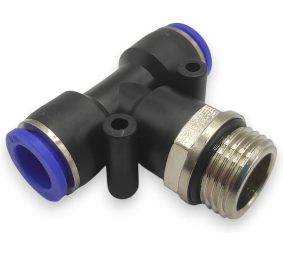 Фитинг-тройник Контактная Механика G1/2, трубка 12мм KZPB12-04G