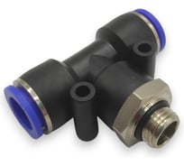 Фитинг-тройник Контактная Механика G1/4, трубка 12мм KZPB12-02G