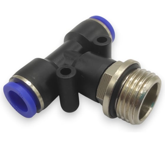 Фитинг-тройник Контактная Механика G1/2, трубка 10мм KZPB10-04G