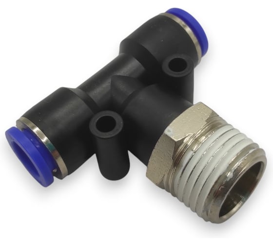 Фитинг-тройник Контактная Механика 1/2, трубка 10мм KZPB10-04P