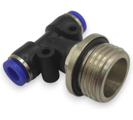 Фитинг-тройник Контактная Механика G1/2, трубка 6мм KZPB06-04G