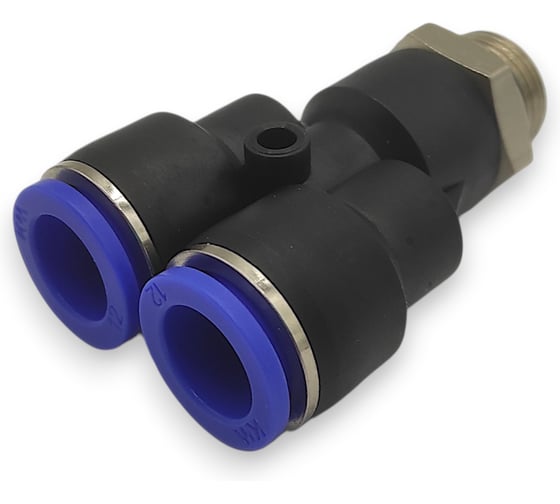 Тройник Контактная Механика Y-образный трубка 12мм, G3/8 KZPWT12-03G