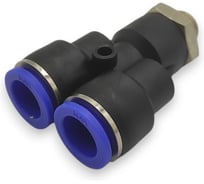 Тройник Контактная Механика Y-образный трубка 12мм, G1/4 KZPWT12-02G