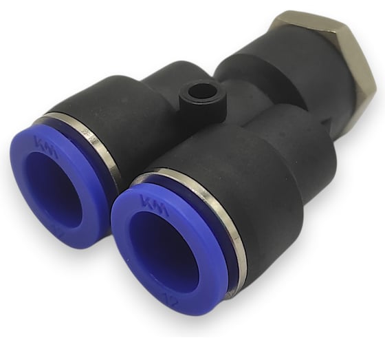 Тройник Контактная Механика Y-образный трубка 12мм, 1/8 KZPWT12-01P