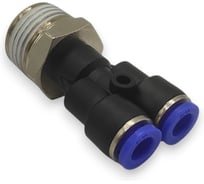 Тройник Y-образный Контактная Механика трубка 6мм, 1/2 KZPWT06-04P