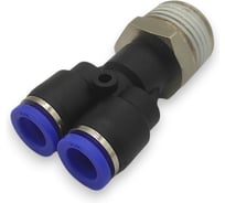 Тройник Y-образный Контактная Механика трубка 8мм, 1/2 KZPWT08-04P