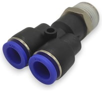 Тройник Y-образный Контактная Механика трубка 10мм, 1/2 KZPWT10-04P