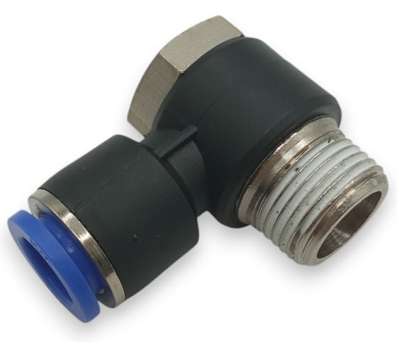 Фитинг угловой Контактная Механика трубка 10мм, 3/8 KZPH10-03P