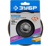 Круг шлифовальный (P60; 125х22.2 мм) Зубр 36591-125-60