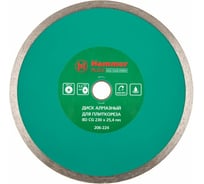 Диск алмазный сплошной по керамограниту Flex 206-224 ВD CG (230x2.2x25.4 мм) Hammer 310206