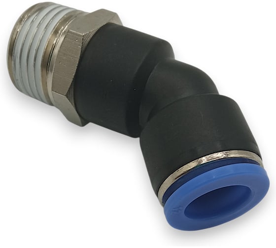 Фитинг цанговый угловой Контактная Механика 45,трубка 6мм, 1/2 KPL45 12-04