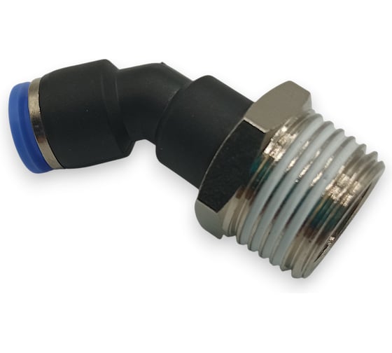 Фитинг цанговый угловой Контактная Механика 45,трубка 8мм, 1/2 KPL45 08-04