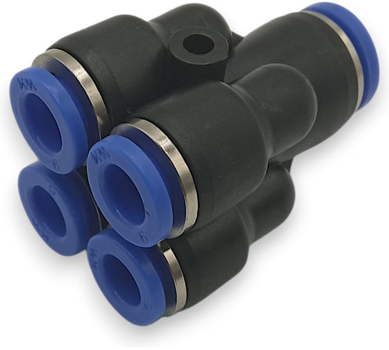 Фитинг четверик Контактная Механика трубка 8-6мм KFPXG08-06