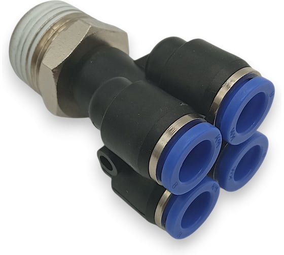 Фитинг четверик Контактная Механика трубка 8мм, 1/2 KFPXT08-04