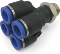 Фитинг четверик Контактная Механика трубка 8мм, G1/4 KFPXT08-02G