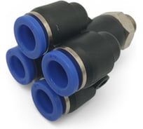 Фитинг четверик Контактная Механика трубка 8мм, G1/8 KFPXT08-01G