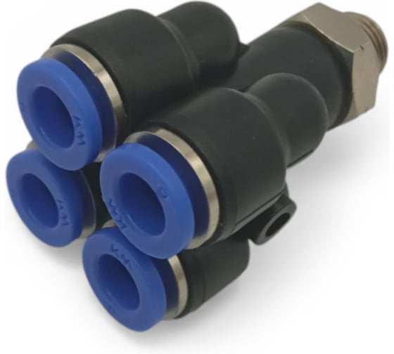 Фитинг четверик Контактная Механика трубка 6мм, G1/8 KFPXT06-01G