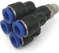 Фитинг четверик Контактная Механика трубка 6мм, 1/8 KFPXT06-01