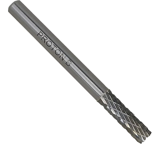 Бор-фреза твердосплавная цилиндрическая с торцевыми зубьями PROTON 06x6xx45R, тип B, (D 6 хв.6) УТ-00002449