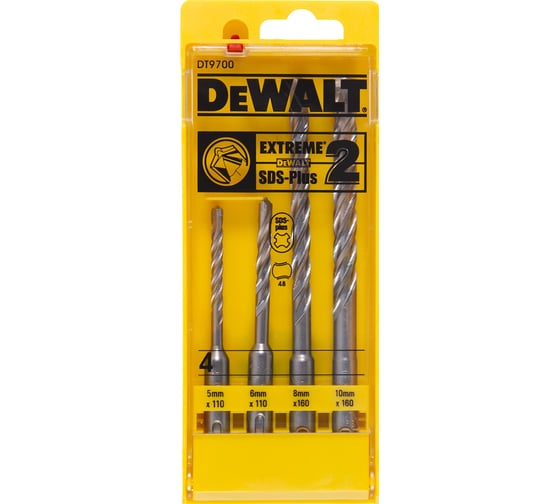 Набор буров SDS+ EXTREME2 4 шт. DT 9700 DEWALT 147654 1
