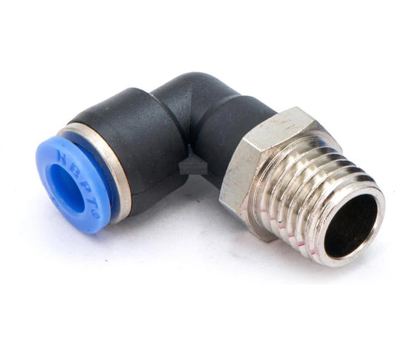 Пневмофитинг цанговый L-образный с наружной резьбой HIMPT 10 шт PL 6-М12х1.5 00-00026533