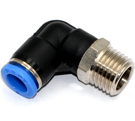 Пневмофитинг цанговый L-образный с наружной резьбой HIMPT 10 шт PL 8-М14х1.5 00-00026543