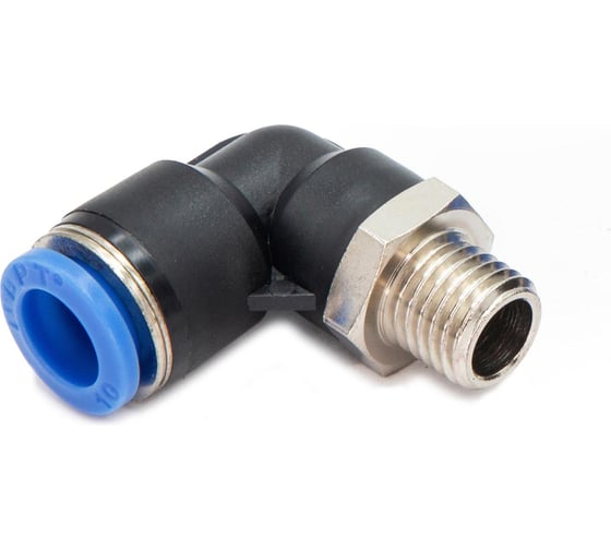 Пневмофитинг цанговый L-образный с наружной резьбой HIMPT 10 шт PL 10-М12х1.5 00-00026552