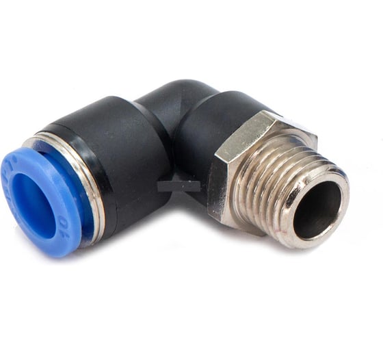 Пневмофитинг цанговый L-образный с наружной резьбой HIMPT 10 шт PL 10-М14х1.5 00-00026553
