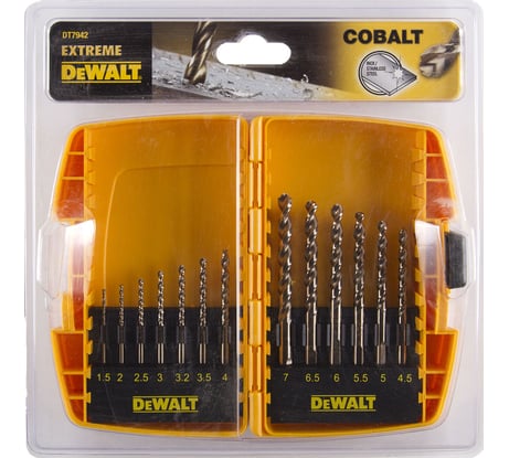 Набор сверл по металлу (1-7 мм) HSS-G 13 шт. DEWALT DT 7942